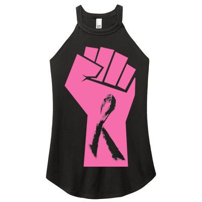 Fight Against Breast Cancer Fist Women's Perfect Tri Rocker Tank