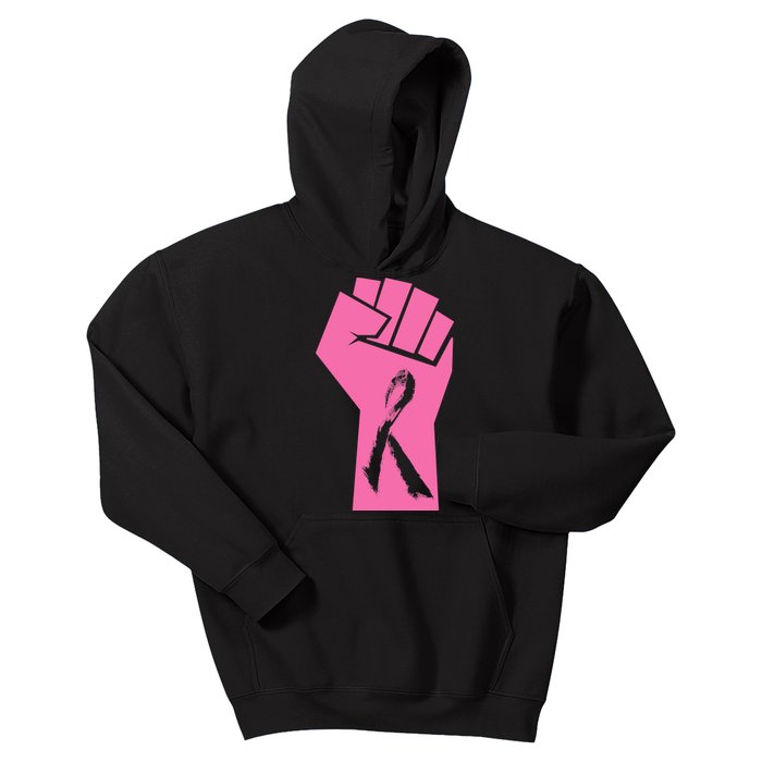 Fight Against Breast Cancer Fist Kids Hoodie