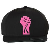 Fight Against Breast Cancer Fist Wool Snapback Cap