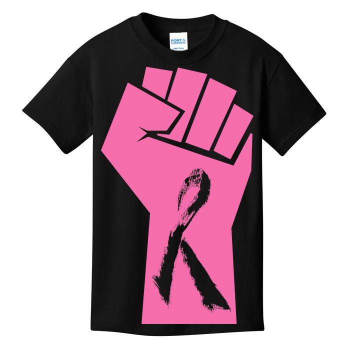 Fight Against Breast Cancer Fist Kids T-Shirt