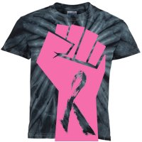 Fight Against Breast Cancer Fist Kids Tie-Dye T-Shirt