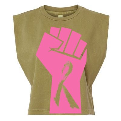 Fight Against Breast Cancer Fist Garment-Dyed Women's Muscle Tee