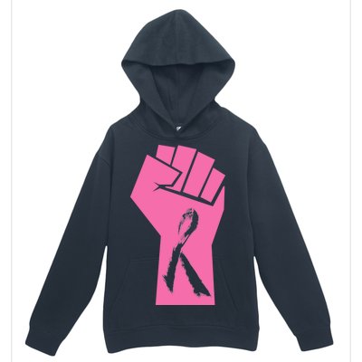 Fight Against Breast Cancer Fist Urban Pullover Hoodie