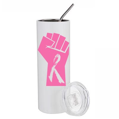 Fight Against Breast Cancer Fist Stainless Steel Tumbler