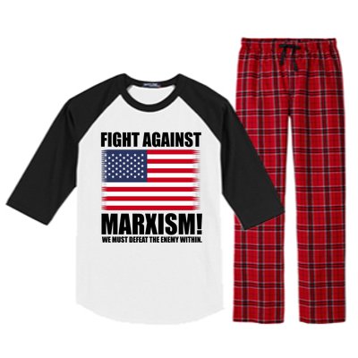 Fight Against Marxism Raglan Sleeve Pajama Set