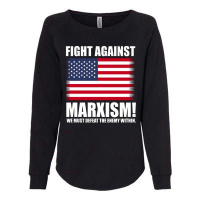 Fight Against Marxism Womens California Wash Sweatshirt