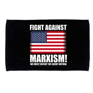 Fight Against Marxism Microfiber Hand Towel