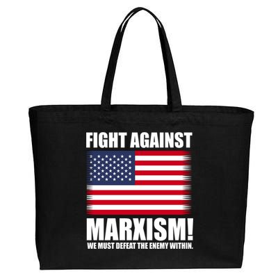 Fight Against Marxism Cotton Canvas Jumbo Tote