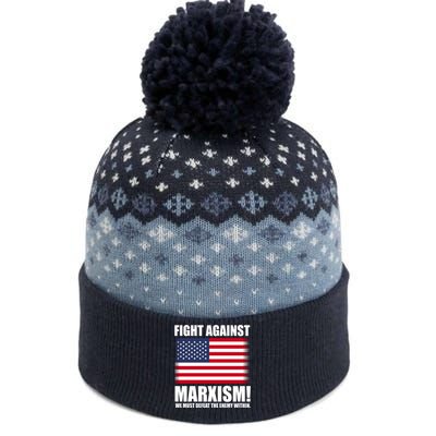 Fight Against Marxism The Baniff Cuffed Pom Beanie