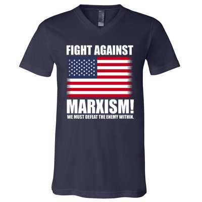 Fight Against Marxism V-Neck T-Shirt