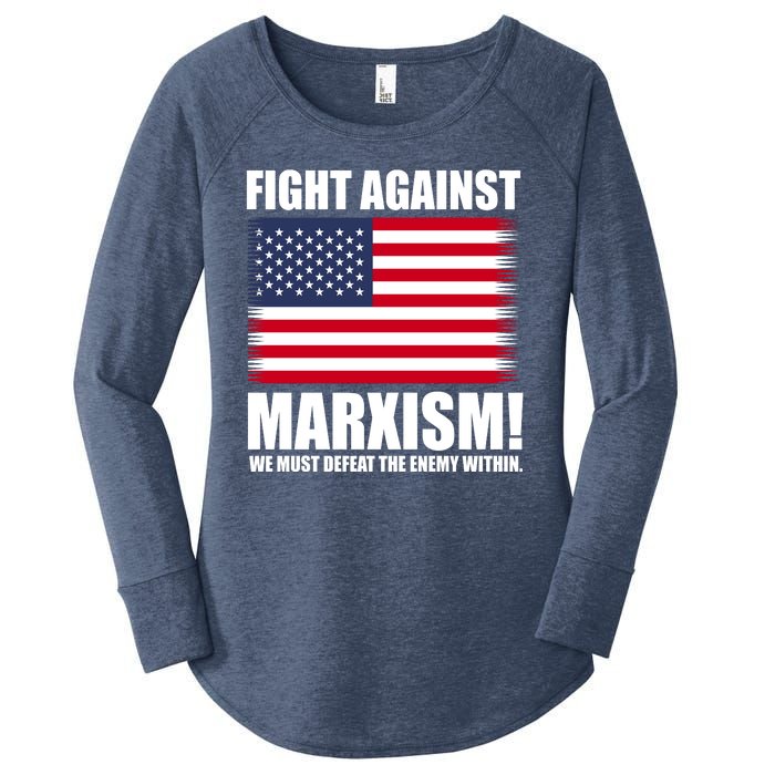 Fight Against Marxism Women's Perfect Tri Tunic Long Sleeve Shirt