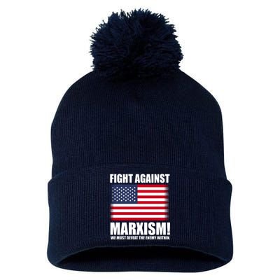 Fight Against Marxism Pom Pom 12in Knit Beanie