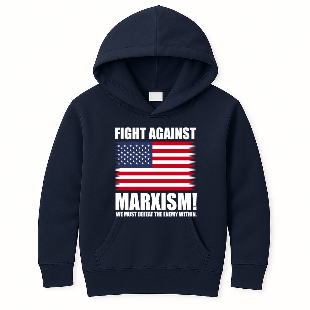 Fight Against Marxism Kids Hoodie