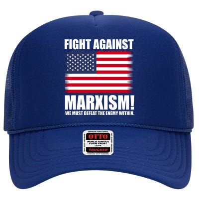 Fight Against Marxism High Crown Mesh Back Trucker Hat