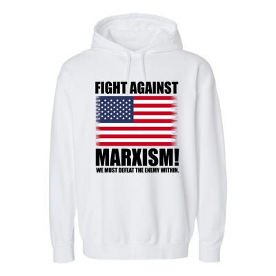 Fight Against Marxism Garment-Dyed Fleece Hoodie