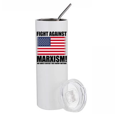 Fight Against Marxism Stainless Steel Tumbler