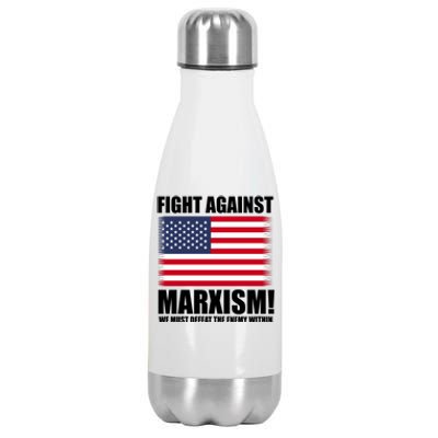 Fight Against Marxism Stainless Steel Insulated Water Bottle