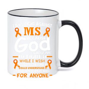 Fight Against MS Awareness Multiple Sclerosis Quote 11oz Black Color Changing Mug