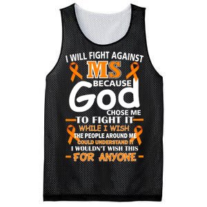 Fight Against MS Awareness Multiple Sclerosis Quote Mesh Reversible Basketball Jersey Tank