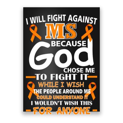 Fight Against MS Awareness Multiple Sclerosis Quote Poster