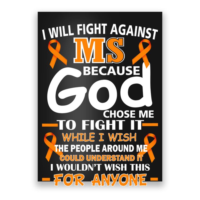 Fight Against MS Awareness Multiple Sclerosis Quote Poster