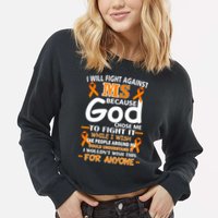Fight Against MS Awareness Multiple Sclerosis Quote Cropped Pullover Crew