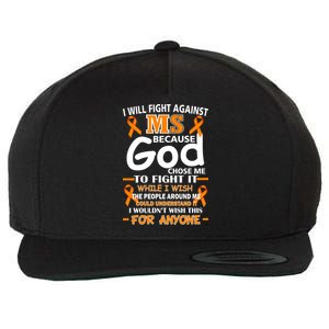 Fight Against MS Awareness Multiple Sclerosis Quote Wool Snapback Cap