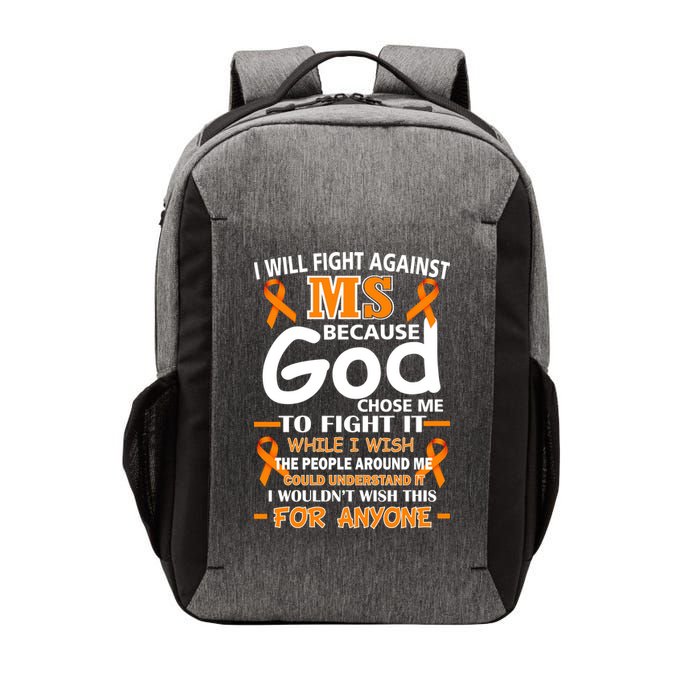 Fight Against MS Awareness Multiple Sclerosis Quote Vector Backpack