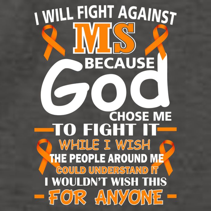 Fight Against MS Awareness Multiple Sclerosis Quote Vector Backpack