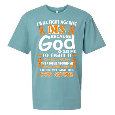 Fight Against MS Awareness Multiple Sclerosis Quote Sueded Cloud Jersey T-Shirt