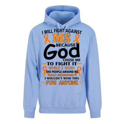 Fight Against MS Awareness Multiple Sclerosis Quote Unisex Surf Hoodie