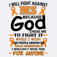 Fight Against MS Awareness Multiple Sclerosis Quote Garment-Dyed Sweatshirt