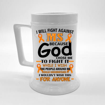 Fight Against MS Awareness Multiple Sclerosis Quote Beer Stein