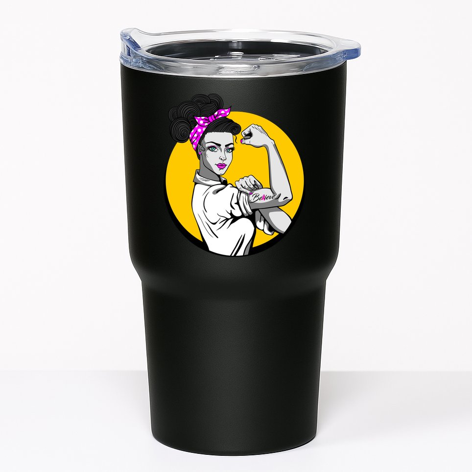 Fight Back Believe Breast Cancer Awareness Tumbler