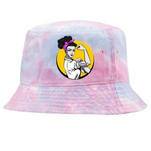 Fight Back Believe Breast Cancer Awareness Tie-Dyed Bucket Hat