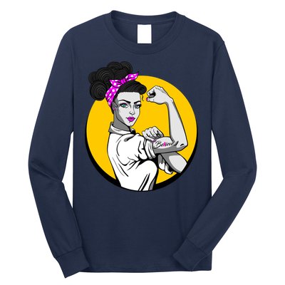 Fight Back Believe Breast Cancer Awareness Long Sleeve Shirt
