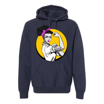 Fight Back Believe Breast Cancer Awareness Premium Hoodie