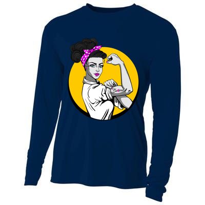 Fight Back Believe Breast Cancer Awareness Cooling Performance Long Sleeve Crew