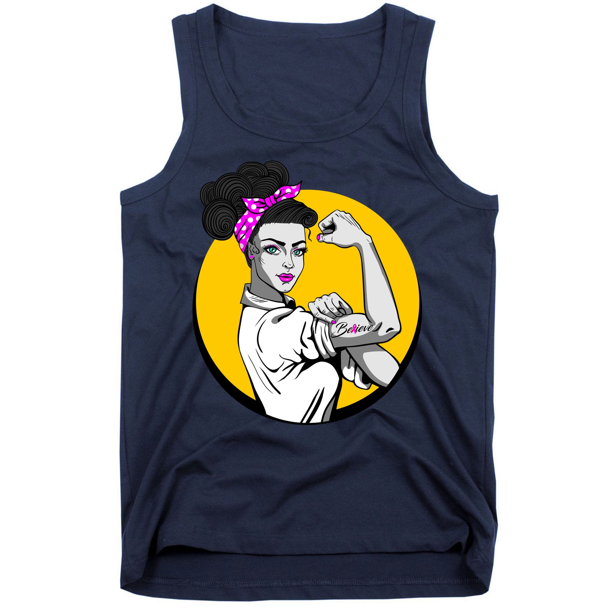 Fight Back Believe Breast Cancer Awareness Tank Top