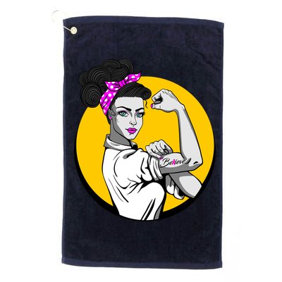 Fight Back Believe Breast Cancer Awareness Golf Towel