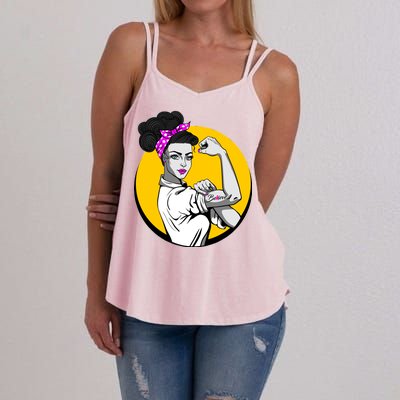 Fight Back Believe Breast Cancer Awareness Women's Strappy Tank