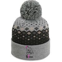 Fight Beast Cancer Awareness Believe  The Baniff Cuffed Pom Beanie