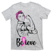 Fight Beast Cancer Awareness Believe  T-Shirt