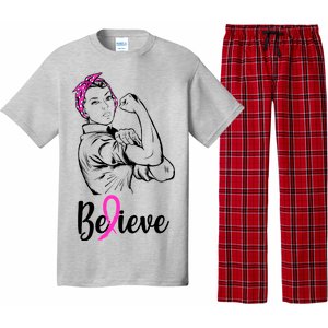 Fight Beast Cancer Awareness Believe  Pajama Set