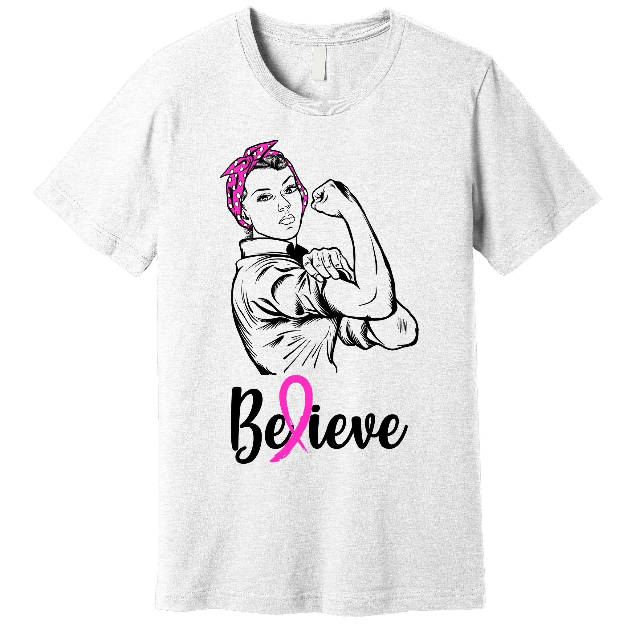 Fight Beast Cancer Awareness Believe  Premium T-Shirt