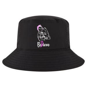 Fight Beast Cancer Awareness Believe  Cool Comfort Performance Bucket Hat