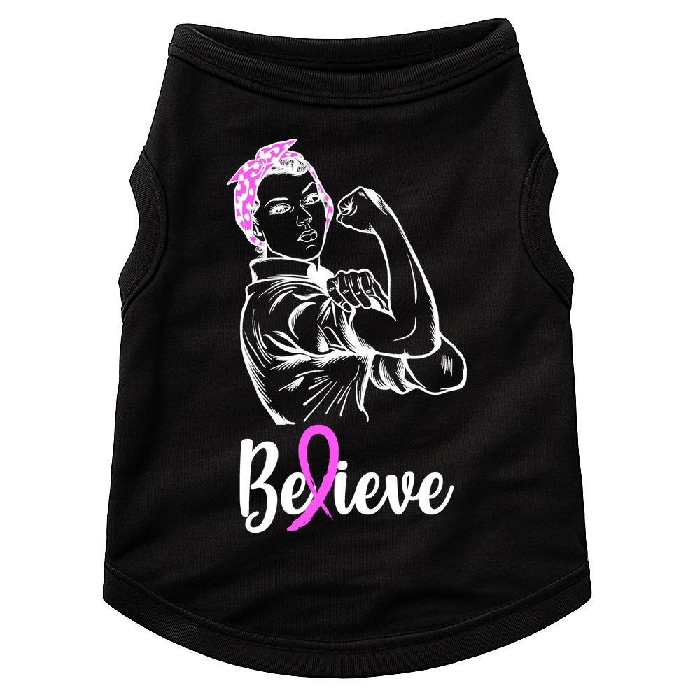 Fight Beast Cancer Awareness Believe  Doggie Tank