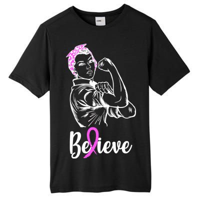 Fight Beast Cancer Awareness Believe  Tall Fusion ChromaSoft Performance T-Shirt