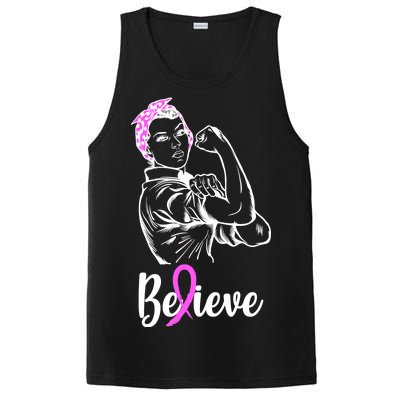 Fight Beast Cancer Awareness Believe  PosiCharge Competitor Tank