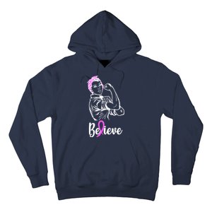 Fight Beast Cancer Awareness Believe  Hoodie